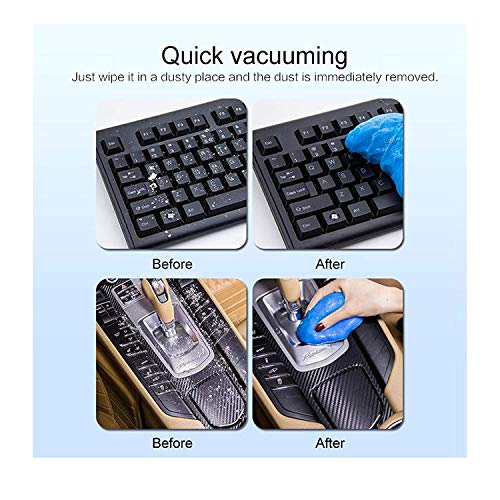 Image of Raxon Innovation Super Clean Magic Gel Cleaner for Keyboard Computer Laptop Remote Control Remove Dust (Blue /Green) ((Pack of 2), (160 gram, Blue))