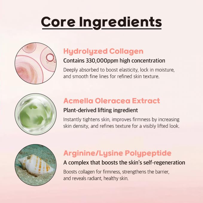 BAMSAE Hydrolyzed Collagen Lifitng Cream – Revitalizing & Hydrating Moisturizer for Sensitive Skin – Visibly Smooth & Radiant Complexion – Clean Korean Skincare – 33% Hydrolyzed Collagen, 1.01 fl.oz. - Image 6