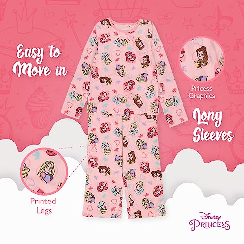 Disney Girls' Frozen | Princess | Minnie Mouse 5-Piece Loose-fit Pajama Set, Soft & Cute for Kids4