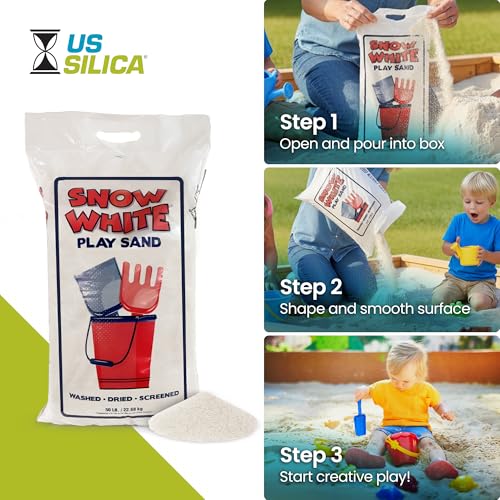 Image of U.S. Silica Large 50 Pound Play Sand, Finely Graded, Fully Washed and Easy to Use for Children's Art, Trays, and Sandbox, 4 Pack