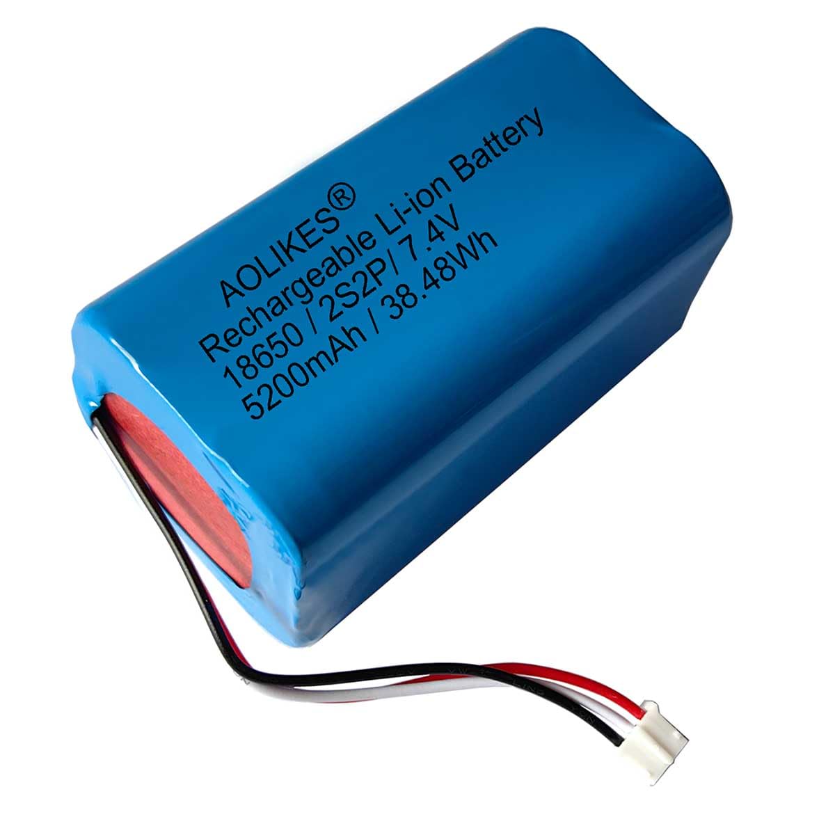 AOLIKES Batterie lithium-ion rechargeable 18650 2s2p 5200 mAh 7,4 V avec connecteur PH2.0/3P / cellules 5C / prend en charge la charge rapide