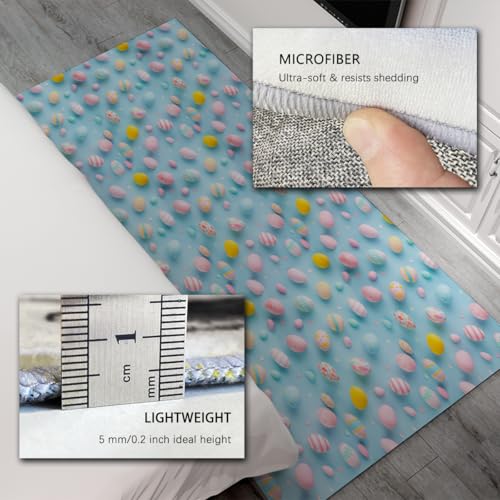 Tapis de Pâques 80x120cm doux et antidérapant pour protéger et décorer le salon