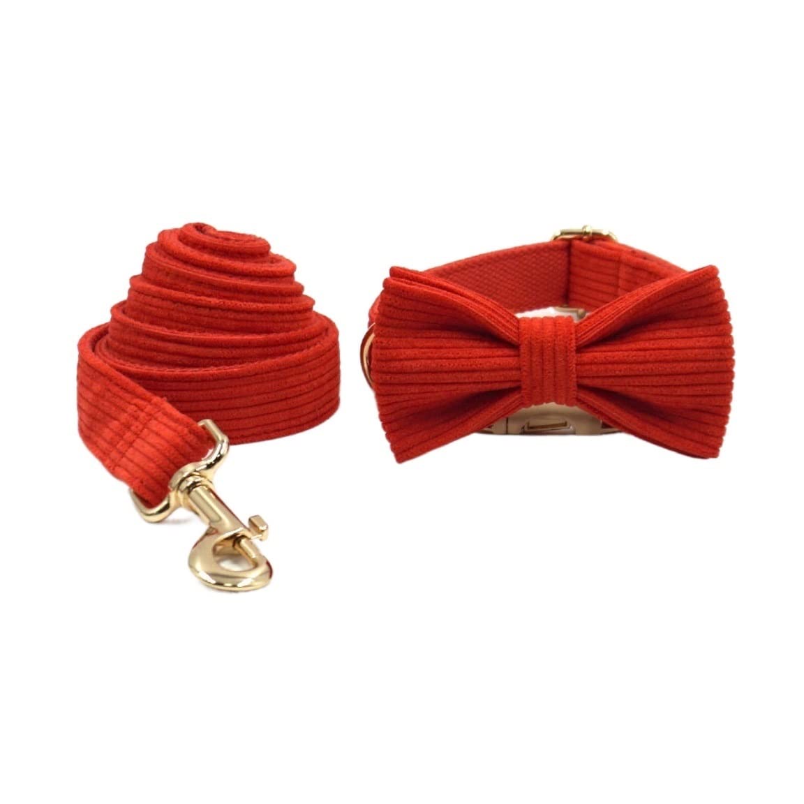 Morbido Guinzaglio Per Cani Guinzaglio Per Collare Per Animali Domestici In Velluto A Coste Rosso Zucca Papillon E Per Cani Regolabili Antiscivolo Flexi(23-30cm)