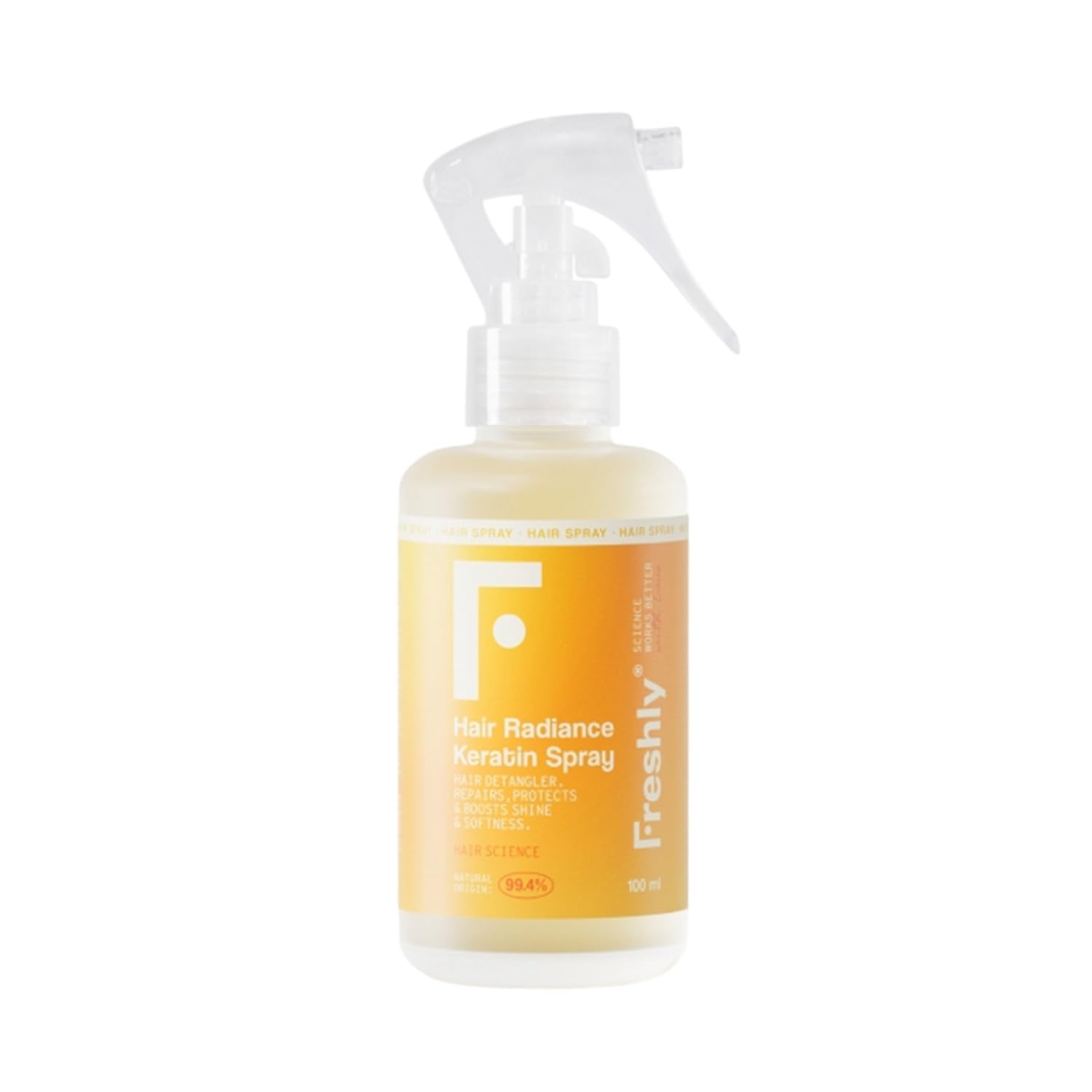 Freshly - Protector Térmico Pelo – con Keratina Vegetal Sin Siliconas – Spray Desenredante para Todo Tipo de Cabellos – Brillo e Hidratación Capilar - Fórmula Natural 99,4% – 200ml