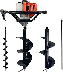 Perfurador de Solo a Gasolina 52cc 2,5HP com Brocas 80x10cm + 80x25cm + 80x30cm + Extensão 100cm Carbon Fak