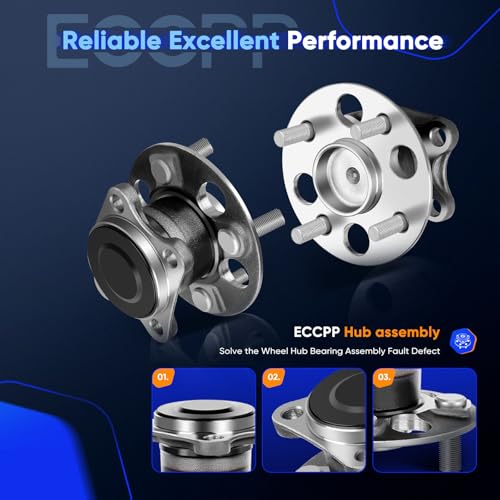 Image of ECCPP 512371 Wheel Bearing Hub Assembly for Toyota for Yaris 2006-2008 | 4 lugs Pre-Greased Sealed