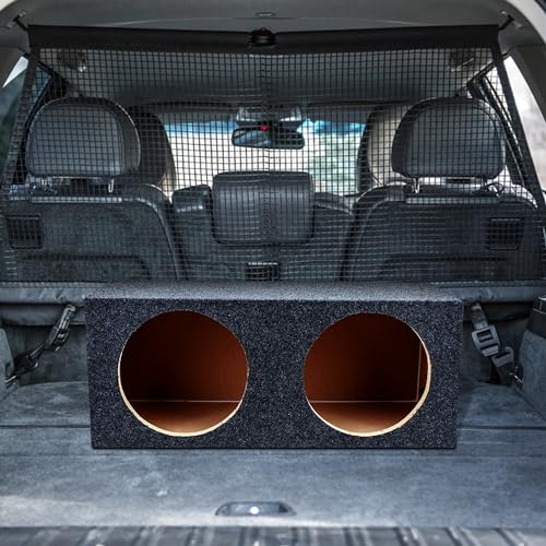 QPower HD212 Dual 12" Heavy-Duty Sealed Car Audio Subwoofer Box, Charcoal - image 9