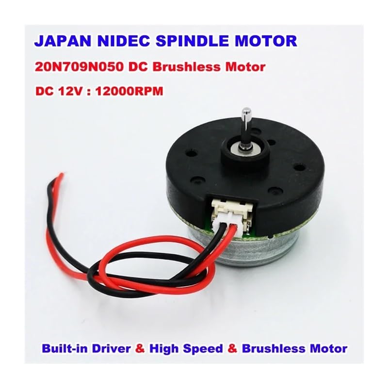 Outer Rotor Brushless Spindle Electronic Starter High Speed Built-in Driver 20N DC 12V 12000RPM for Fan Vacuum Cleaner