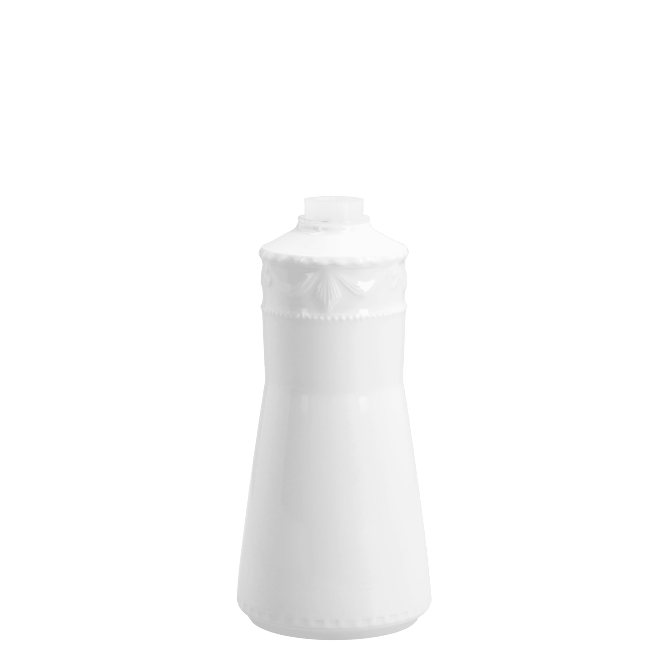KPM Berlin KURLAND Spender 23 cm, klassischer Seifenspender, weißer Ölspender, handgefertigter Pumpspender 450 ml, Porzellan mit Edelstahl-Pumpkopf im Geschenkkarton