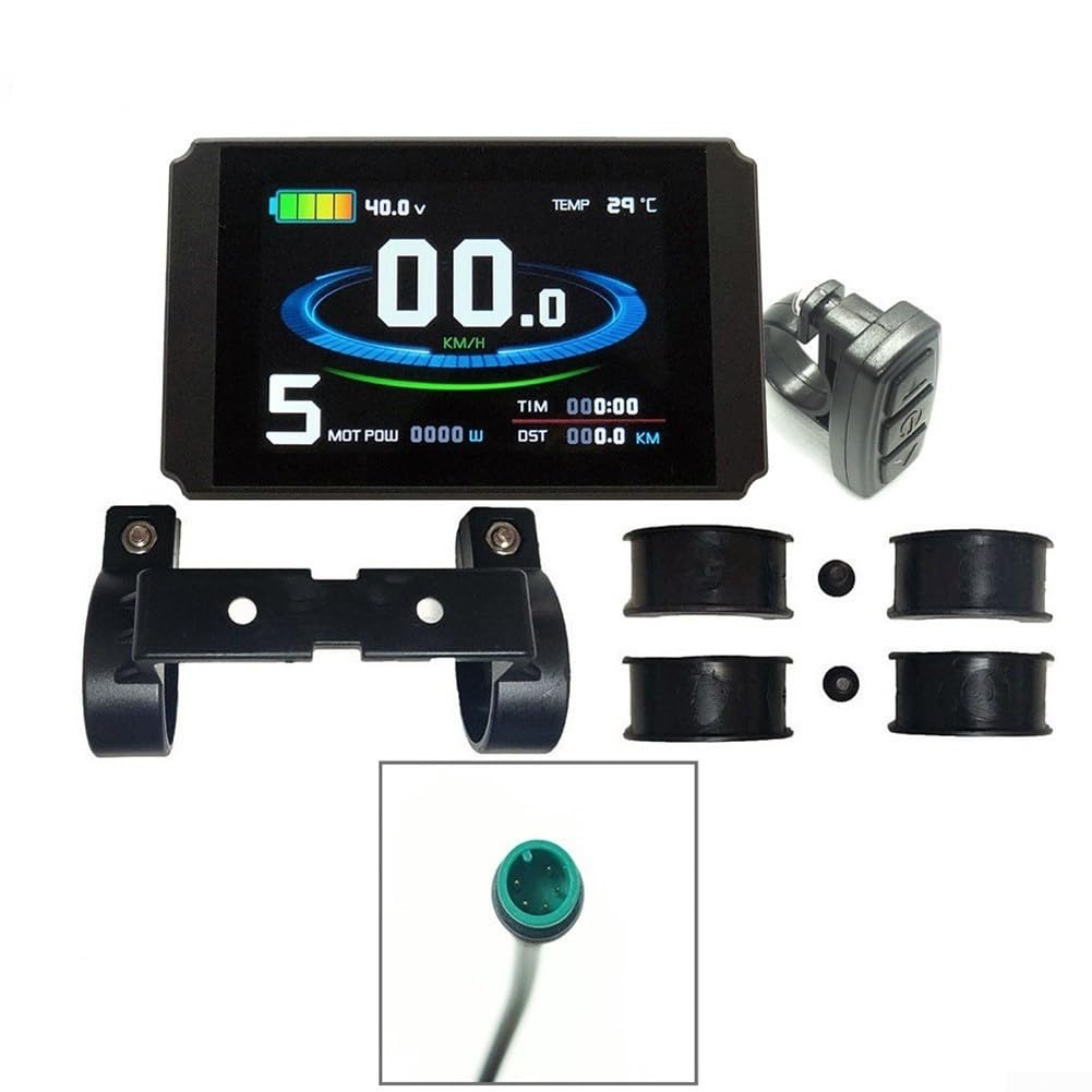 Compteur de vélo électrique étanche avec écran LCD pour KT LCD8H avec télécommande et support