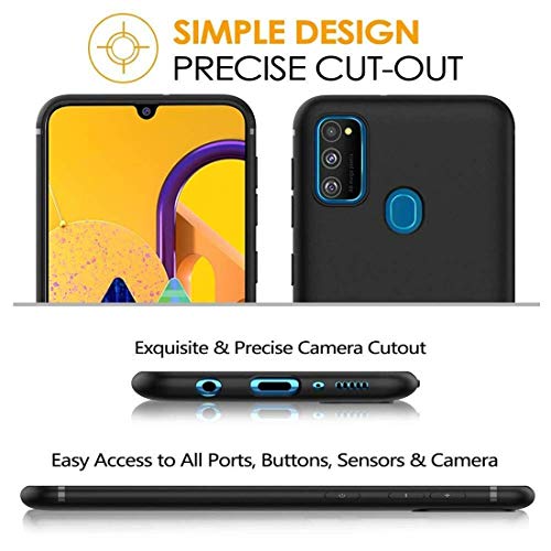 Image of Mobile Back Cover Case for Oppo A53(2020) (Silicone Case|CameraProtection|Black SC1510)