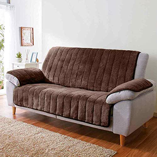 ベルーナ(BELLUNA) ソファカバー あったか ソファ-カバー 吸湿発熱 蓄熱 シープ調 ボア ぽかぽか ふわふわ あったかい 寒さ対策 暖かい 冬用 キズ防止 ズレ防止 ふんわり 快適 取り付け簡単 掛けるだけ 節電対策 洗える 中わた入り おしゃれ