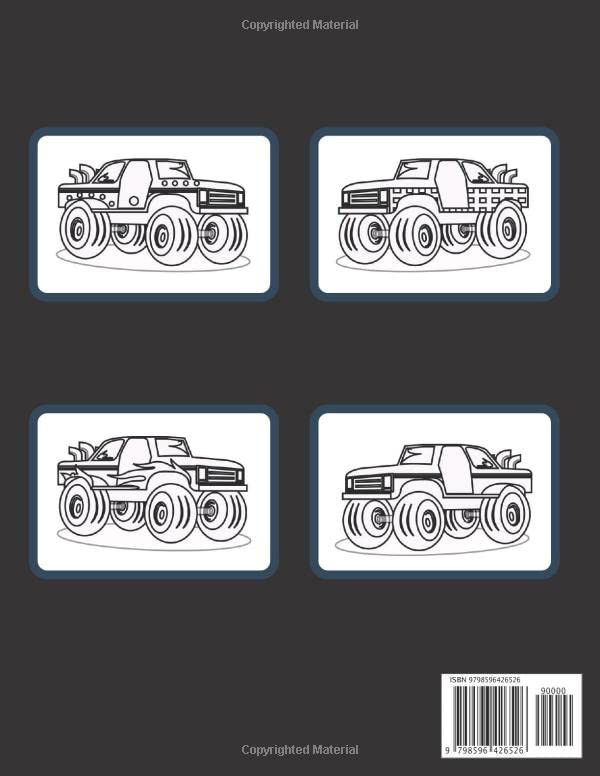 Monster Truck Coloring Book: Activity For Kids Speed Vehicle Unique Mechanic Offroad image 3