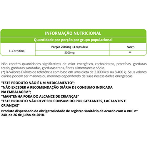L-Carnitina 500mg 60 capsulas WVegan L Carnitina