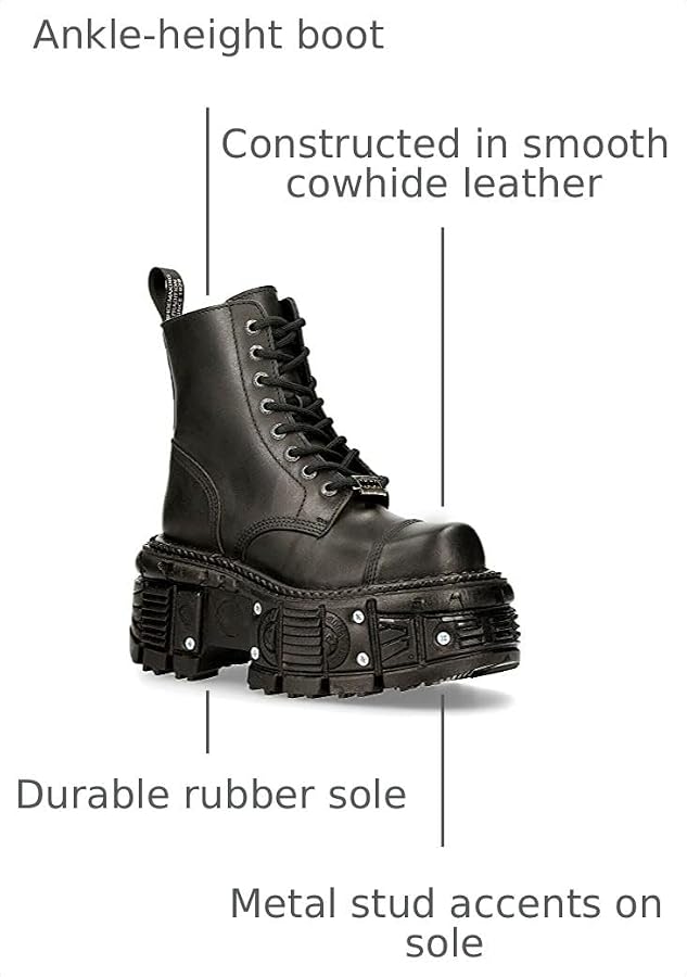 い*ー様 NEW ROCK M-TANK083-C1 ニューロック Amazon.com | New Rock Men's TANK083-C1 Real Leather Combat Black