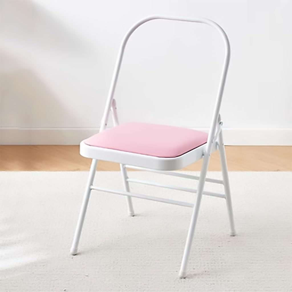 Sedia Yoga Pilates,Sedia Yoga Senza Schienale in Pelle PU,Design a Tre Travi Anteriore e Posteriore,Sedia Yoga Pieghevole, Sedia Yoga Iyengar,Sedia Yoga per Adulti