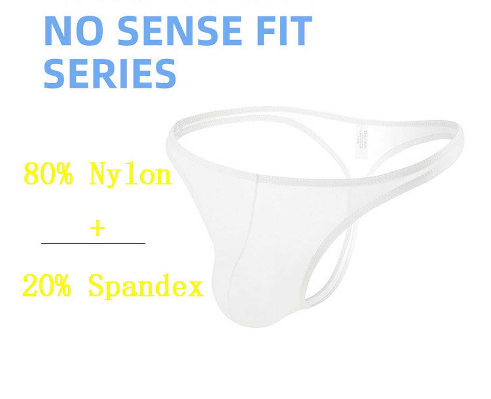 Faringoto Lot de 4 strings classiques taille basse extensibles pour homme