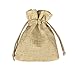 Fablcrew 100Pcs Sacs en Jute avec Cordon de Serrage, Sacs-Cadeaux Exquis, Toile de Jute Pochettes pour Dragée Bijoux Cadeau Mariage Baptême Anniversaire Noël 7 * 9CM