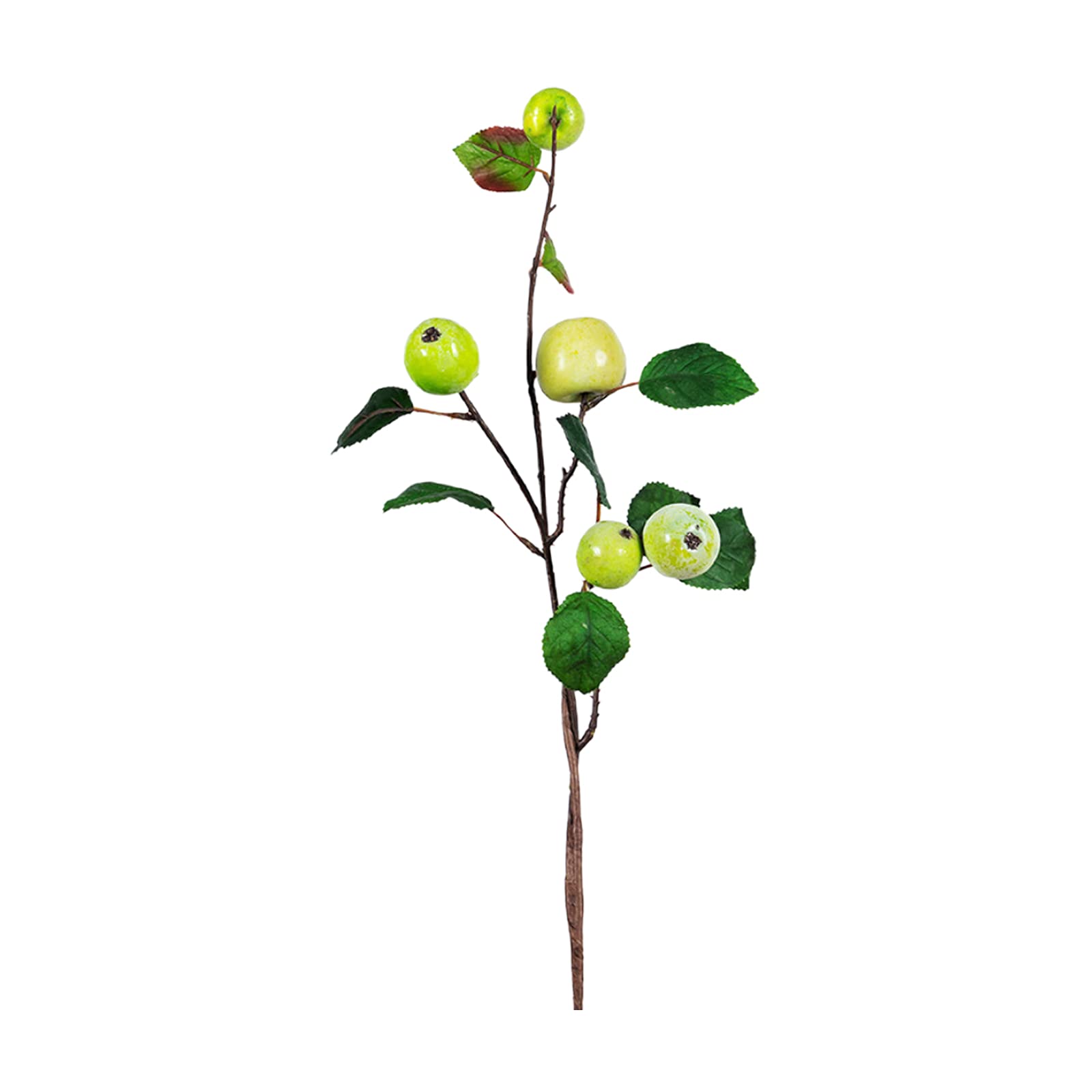 ZHDOKA 18.9in Artificial Apples Branch, Fake Greenery Fruit Plants Pick Highly Simulation Fruit Stem Lifelike Apples Model, Faux Apples Bouquet for Home Restaurant Shop Window Photography Props(Green)