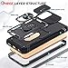 LeYi for Samsung A13 Phone Case with Camera Cover Slider, (2 Pack HD Screen Protector) 360° Full Body Protective Shockproof Heavy Duty Cover with Ring Stand for Galaxy A13 4G Black