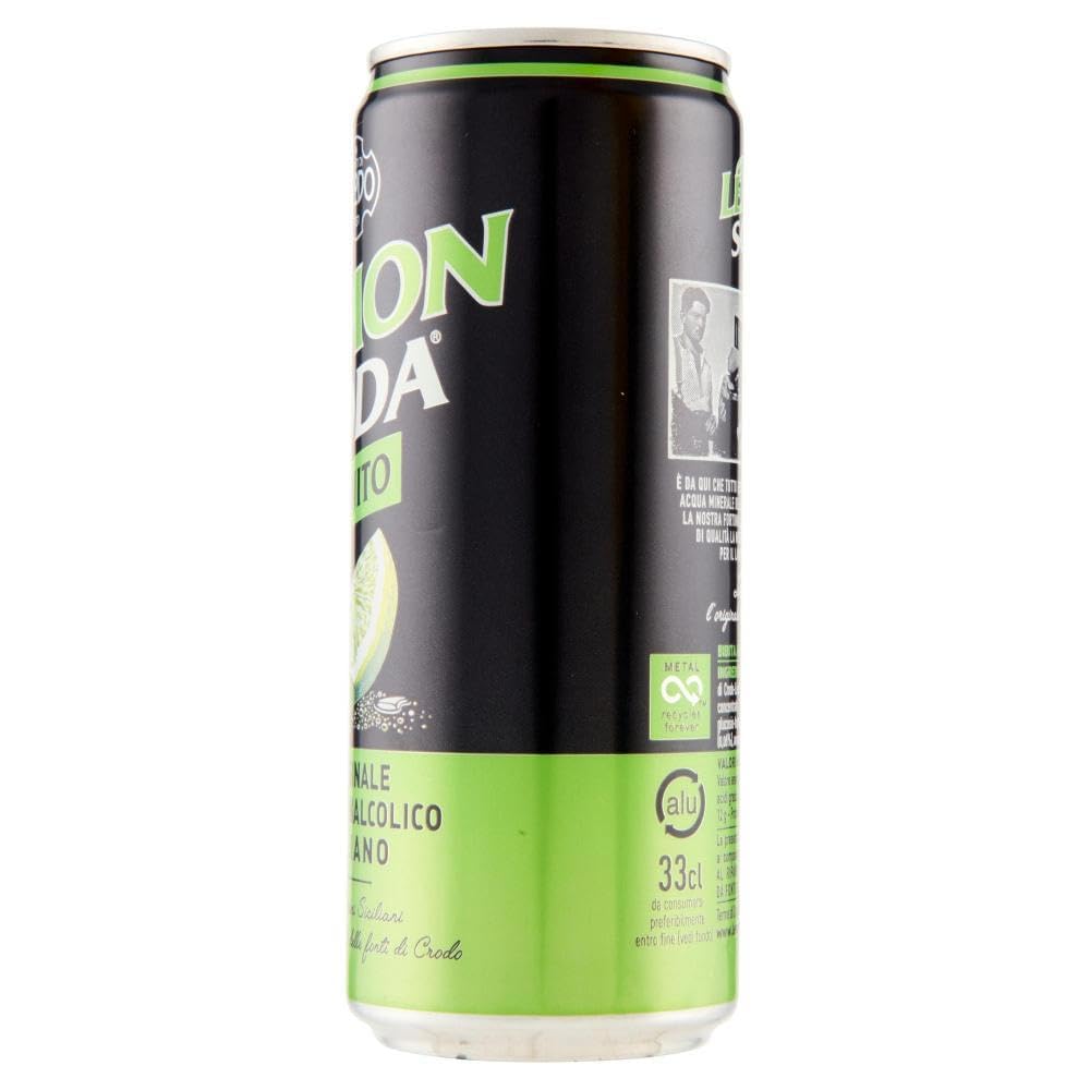 Lemonsoda, Oransoda, Mojito soda, au soda au citron oransoda, à 100% boisson italienne, Paquet de test, boisson gazeuse rafraîchissante, 72x 33cl + italien Gourmet Polpa 400g