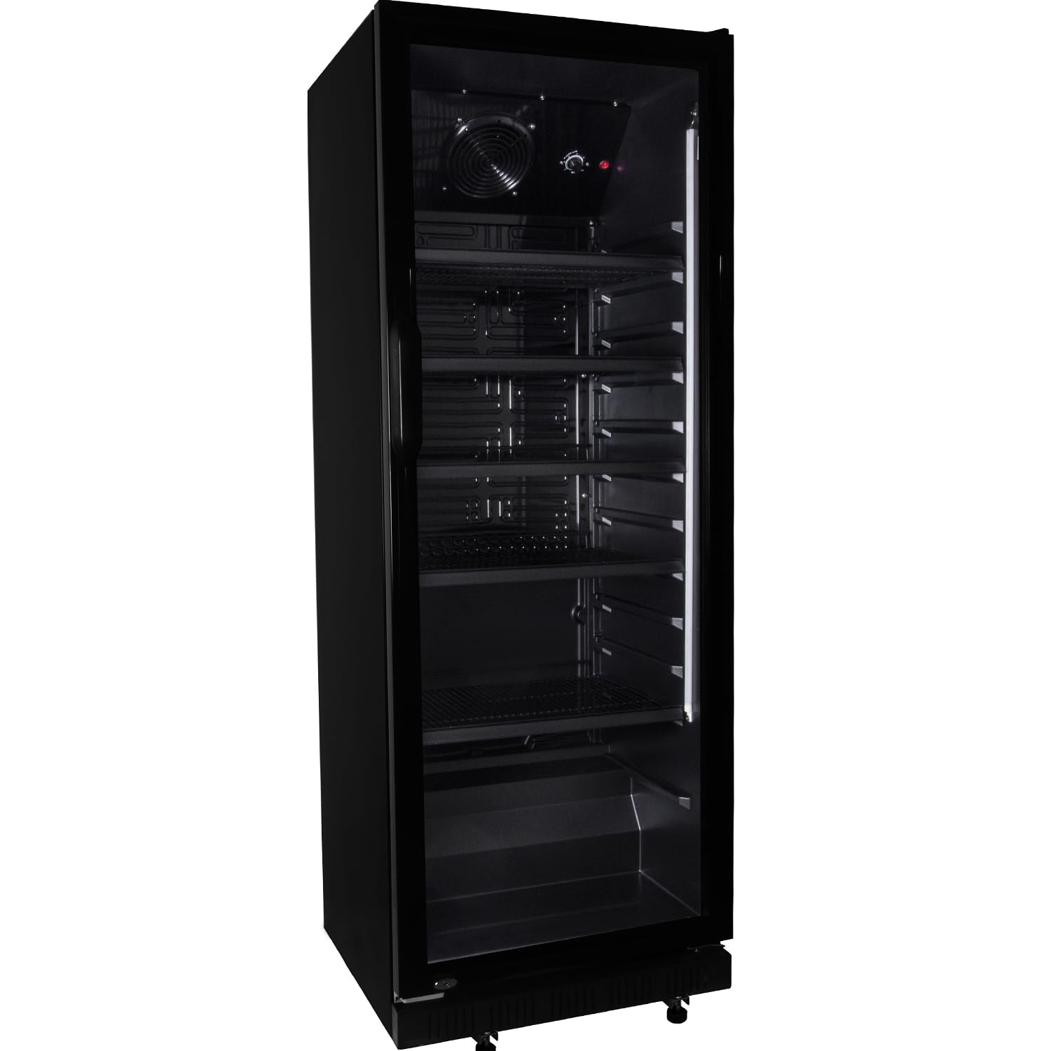 ZORRO Getränkekühlschrank ZKB 360 Liter schwarz Flaschenkühlschrank Kühlschrank mit Glastüre Gastro Getränkekühler