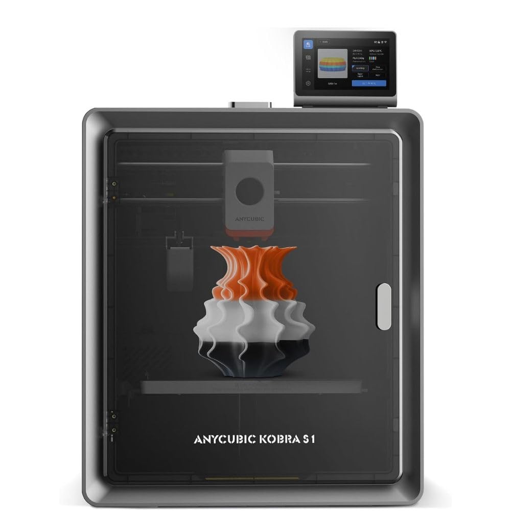3IDEA Kobra S1 3D Printer, 600mm/s Fast Speed Printing with CoreXY Structure, 320℃ Hotend Anti-Clogging Extruder and 44dB Ultra Quiet, Built-in Camera and AI Monitoring, Size 250 * 250 * 250mm