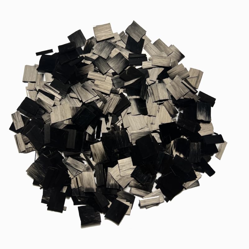 Generic 13mm Sheet-Like Short Cut Carbon Fiber Automotive Interior Modification Filling Raw Materials (500, Grams), black