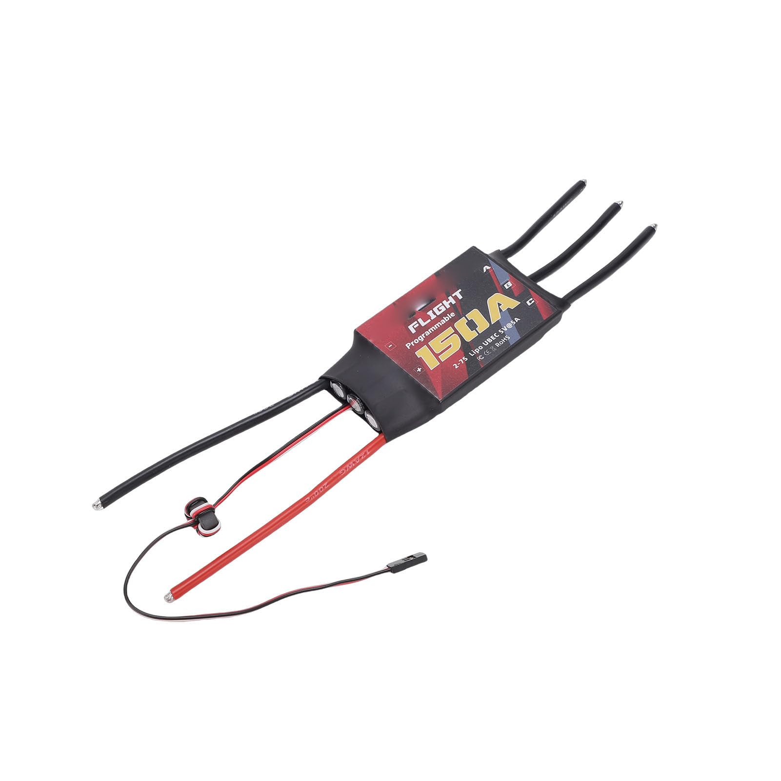 Drone ESC 150A, Stabilny, Bezpieczny, Bezszczotkowy Elektryczny Regulator Prędkości do Wielowirnikowego Quadcoptera ze Stałym Skrzydłem, z Zabezpieczeniem Przed Przegrzaniem i