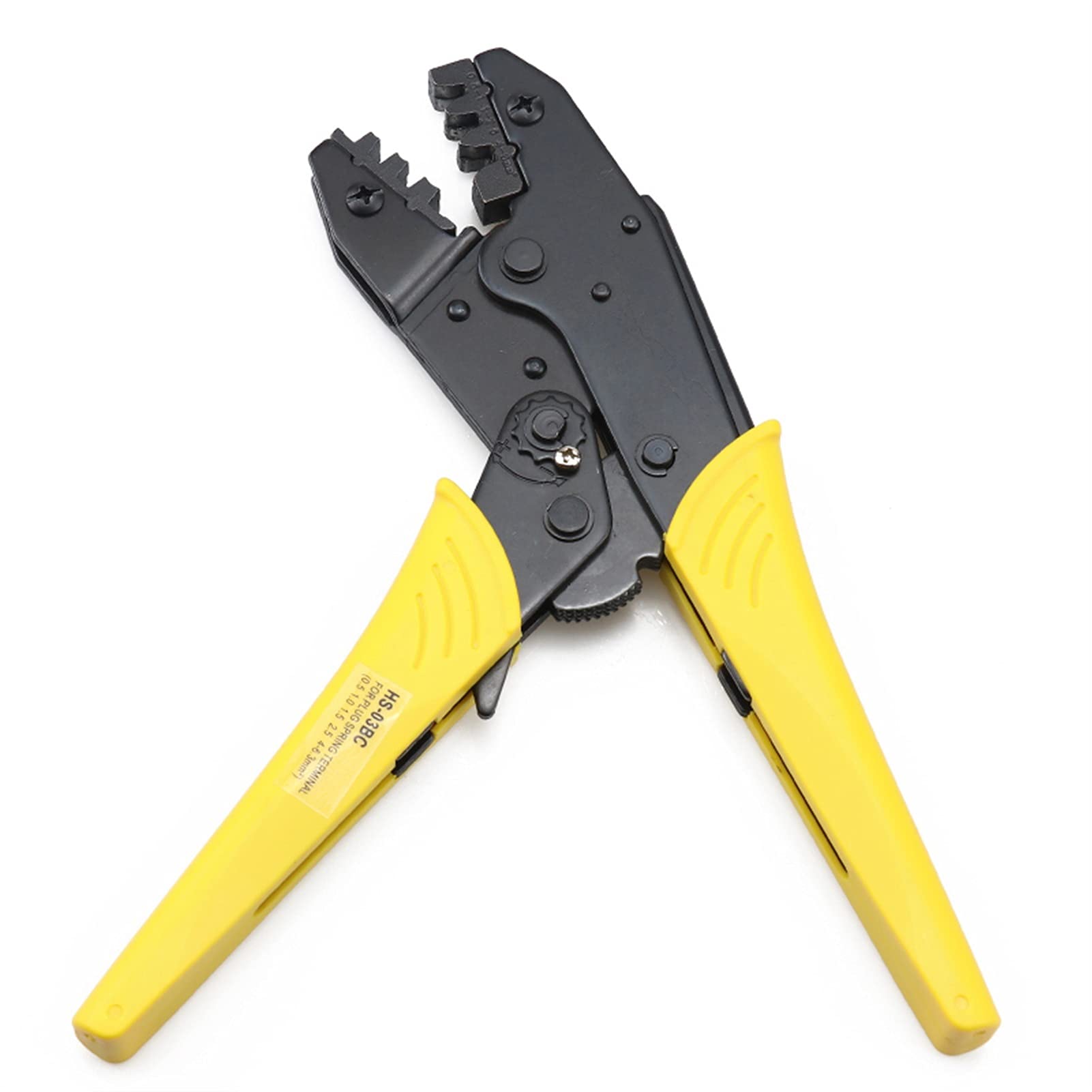 Pelacables Herramienta de engarce Kit de plier Stripping Herramientas Ratchet Engarque alicates para enchufe/Tubo/Aislamiento/Sin aislamiento/Casquillo de engarce/Terminales(HS03BC 4JAW)