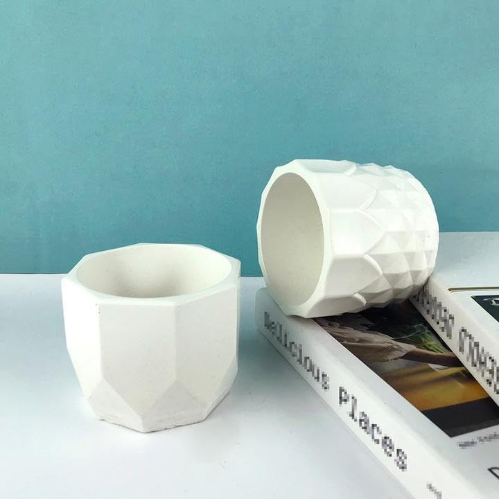 Miniatura 4 de Maceta geométrica de diamante molde de silicona resina epoxi maceta suculenta florero cactus molde de hormigón portavelas molde de yeso