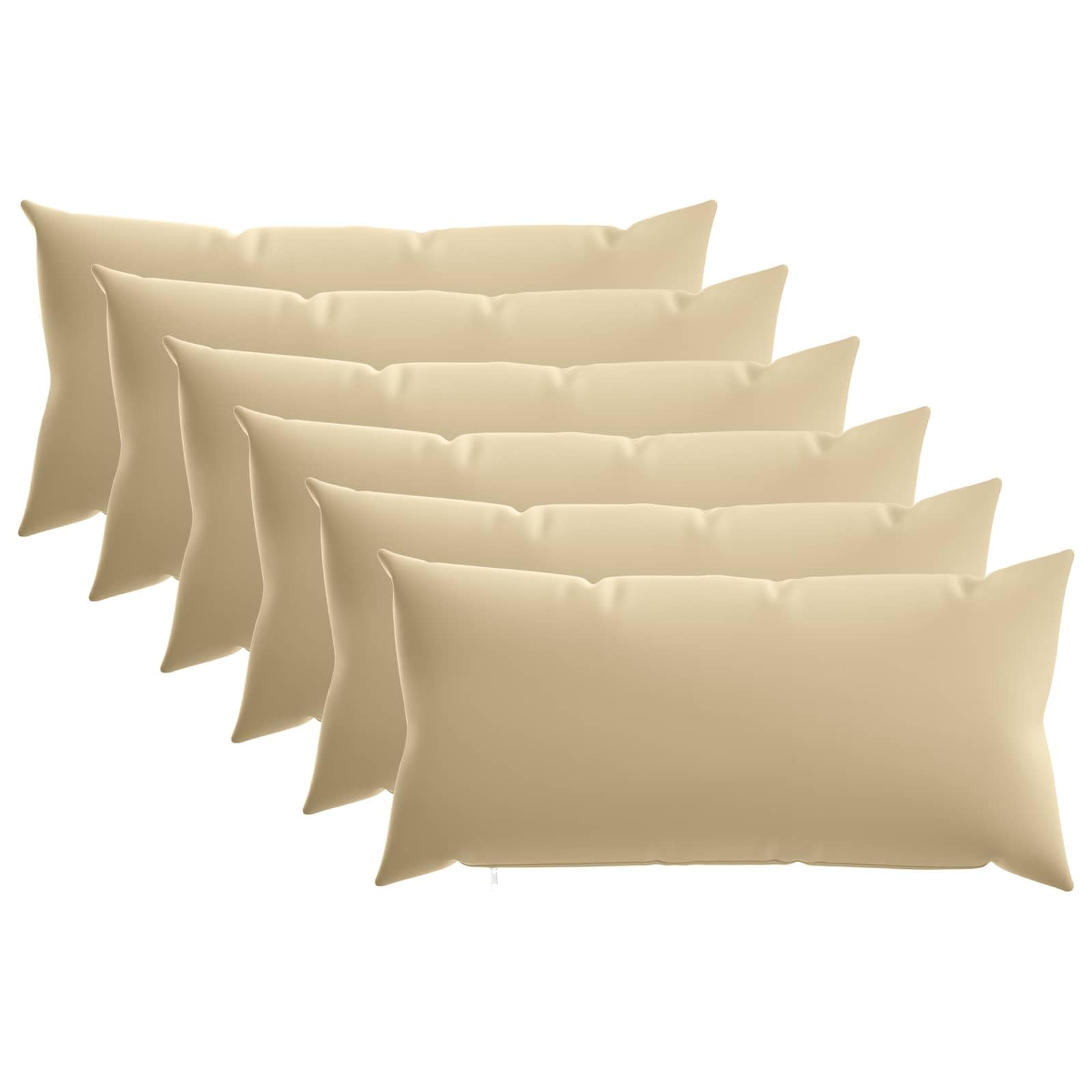 vidaXL Cushion Cover 6 pcs HEERLEN Beige 40 x 70 cm Polyester