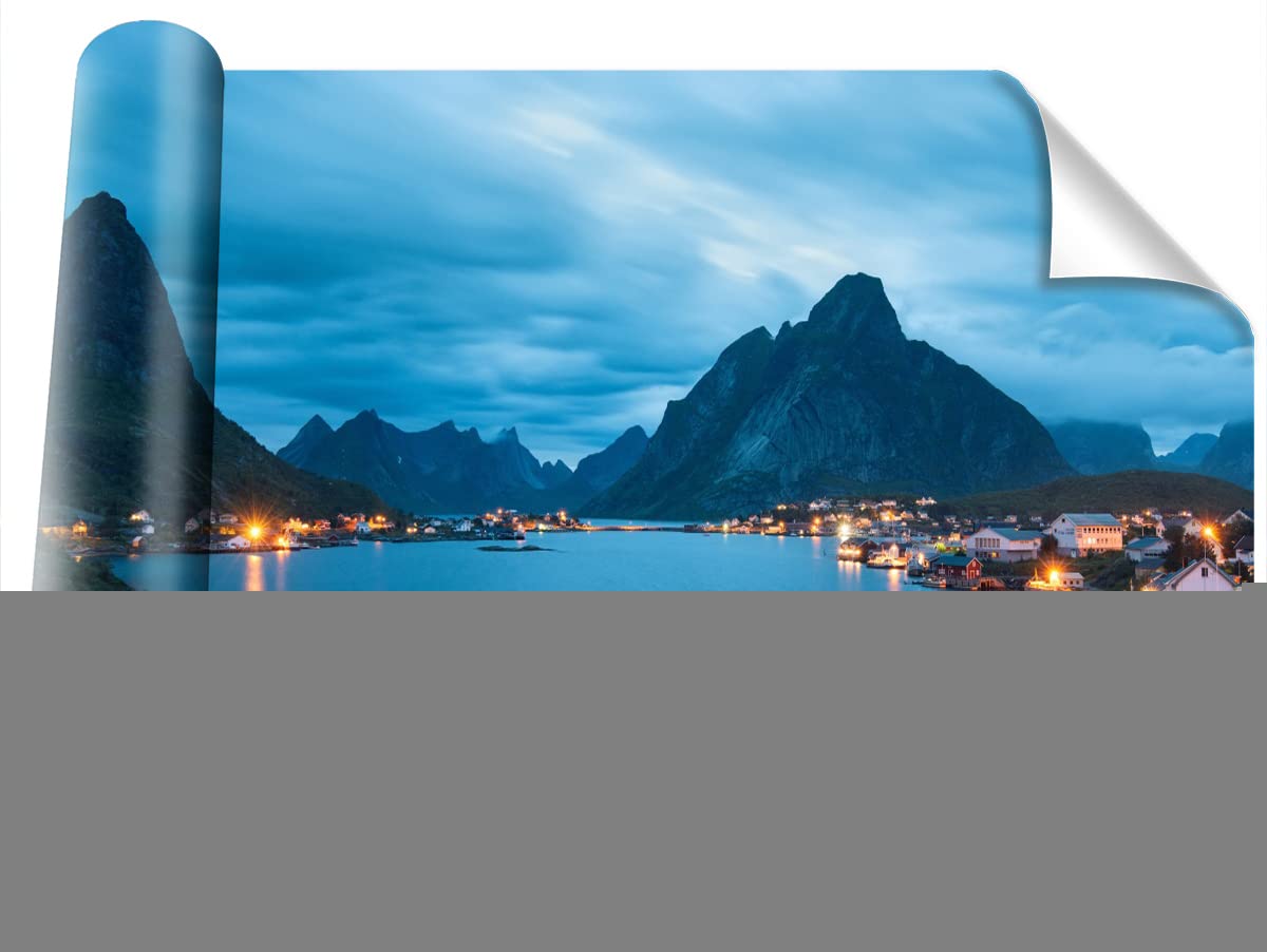 Papier peint camouflage Tulup 416x254 cm déco murale format XXL Îles Lofoten