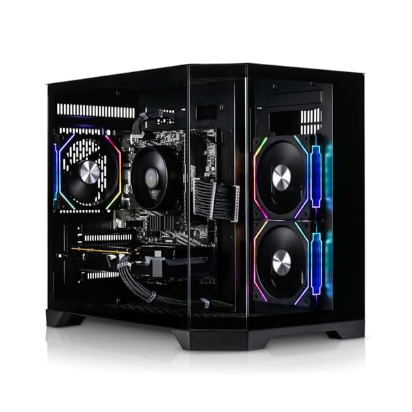 ADMI Gaming PC - Intel Core i5 14400F - NVIDIA RTX 5060 8GB GDDR7-16GB DDR4-1TB NVMe - WIFI - Edge RGB Panoramic Case (Black) - Windows 11