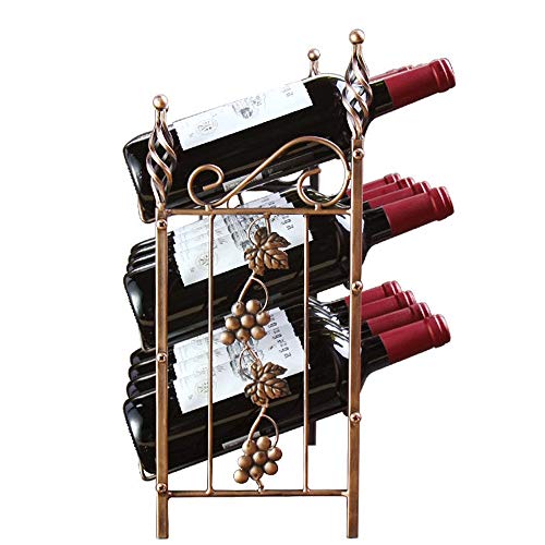 Soporte para vino metálico 12 botellas bronce miniatura 3