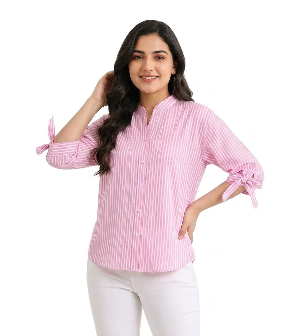 Trending Shirts for Women | Stylish Shirts for Women (Pack of 1, Color: Pink & Blue)-picture-44