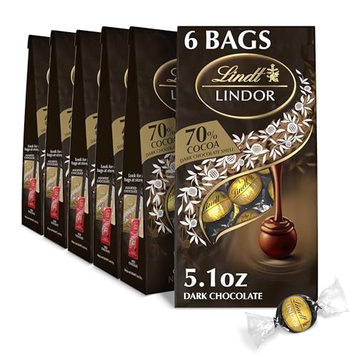 Lindt LINDOR 70% Extra Dark Chocolate Truffles...