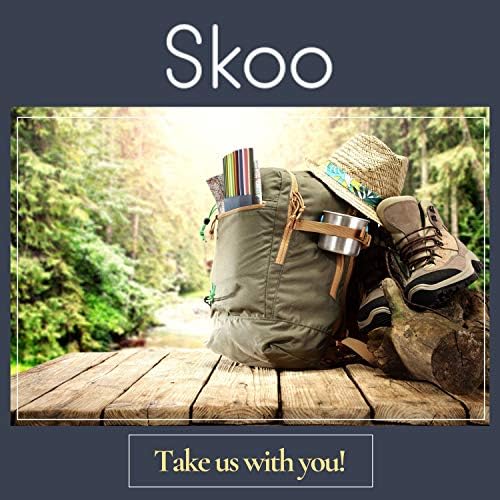 Skoo - Set of 10 Silicone Drinking Reusable Straws + Silicone Bag Holder + Cleaning Brush - Smoothie Straws BPA Free Long - 10 inch Straight- 8 mm Diameter