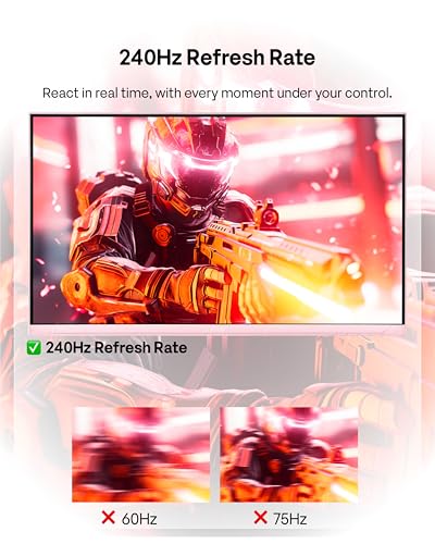 Image of Pixio Two PX249 Wave Pink 24 inch 240Hz Refresh Rate FHD 1080p Resolution IPS Panel 4ms GTG Response Time Gaming Monitor and PS1D Wave Pink Dual Monitor Arm