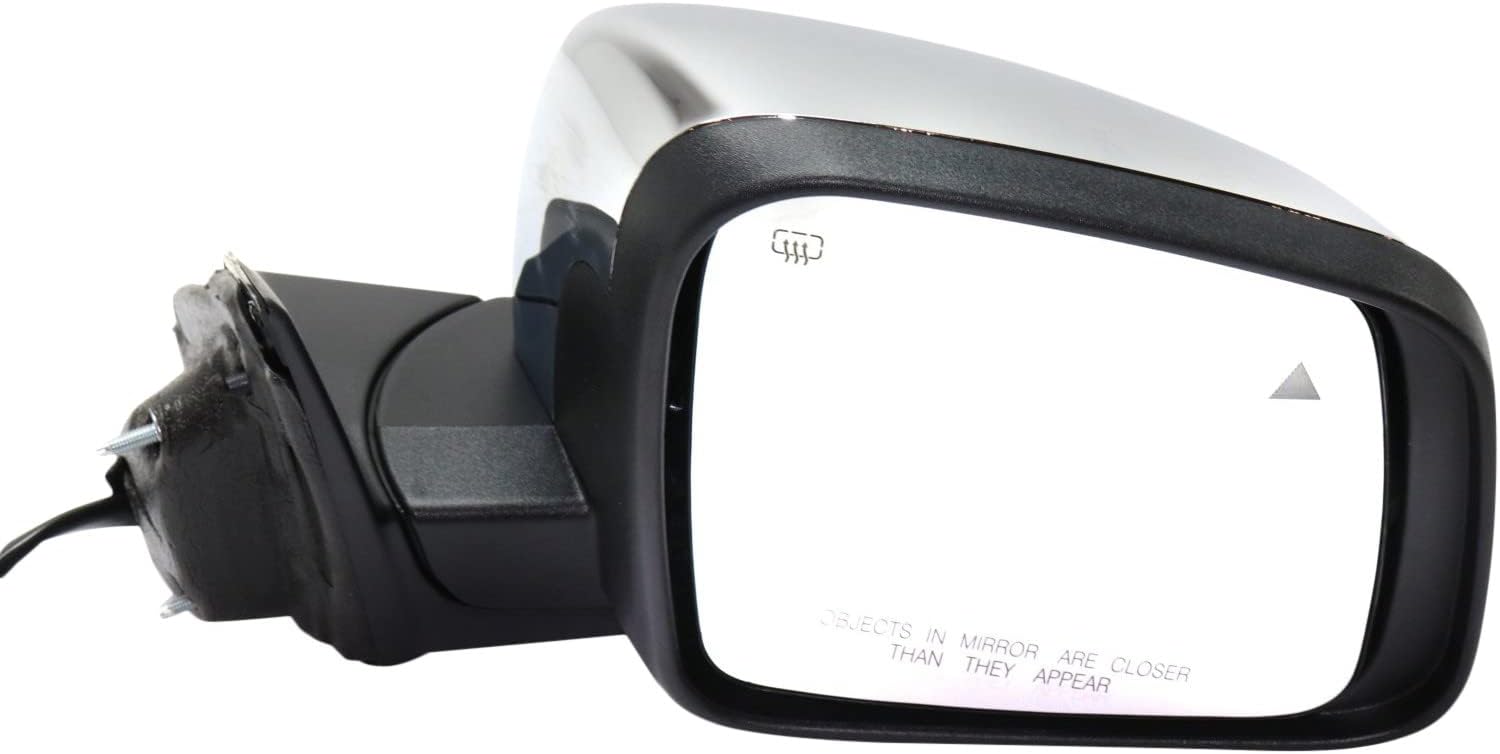 Garage-Pro Passenger Side Power Heated Mirror for Jeep Grand Cherokee 2011-2021 Power Fold With Signal Light, Blind Spot Monitor & Memory; Without Auto-Dimming Chrome