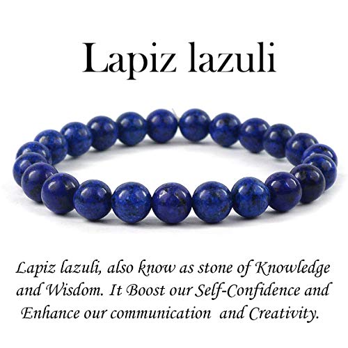 Image of Certified Natural Crystal Stone 8 mm Round Beads Bracelet for Men & Women | Reiki Charged Gemstone Bracelet | Multiple Stone Variants Available