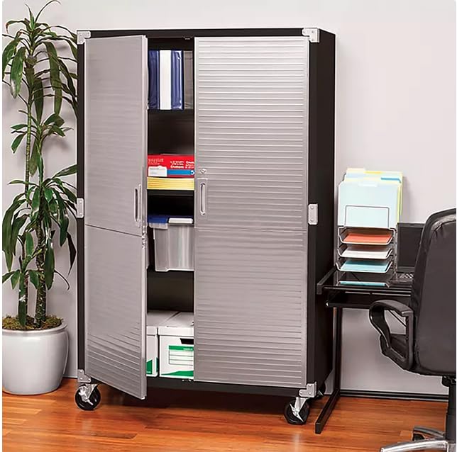 Heavy-Duty UltraHD Storage Cabinet (Satin Graphite Black, 48W x 24D x 72H)