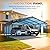Shaical 20x20 FT Metal Carport, Heavy Duty 2 Car Garage Shed Kit with Reinforced Legs and Crossbeams, Galvanized Steel Roof Outdoor Car Canopy Shelter for Truck, Boat, RV, SUV, Tractor