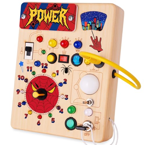TYMGCHQ Juguete de interruptor de tablero sensorial de madera
