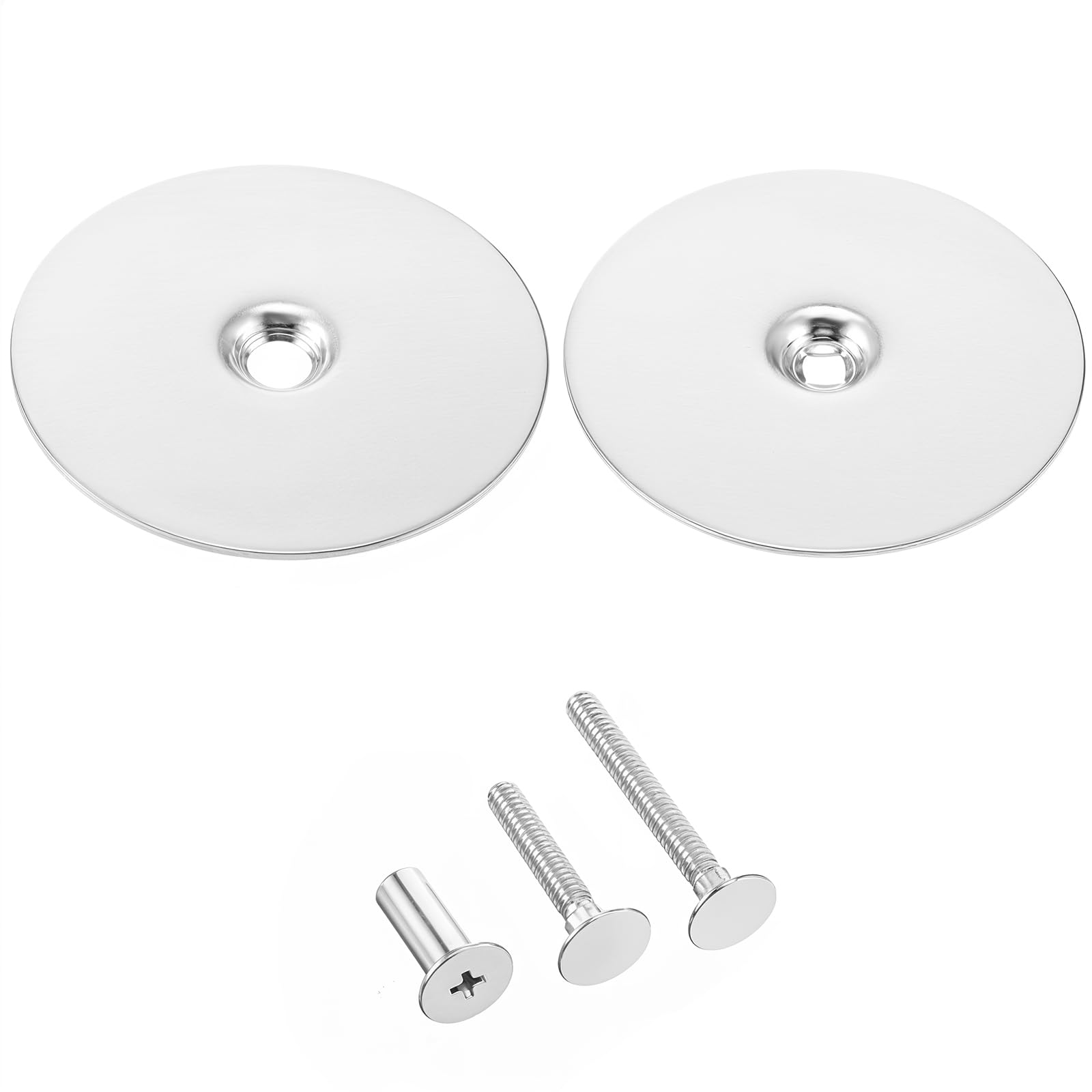 Ptwola 1 Pack Door Knob Hole Cover Diameter Solid Steel Deadbolt Cover Plate Matte Black 67 MM Round Hole Filler Plate for Repair Doors Locks Door Handle Home Security Increase Home Security on Entry