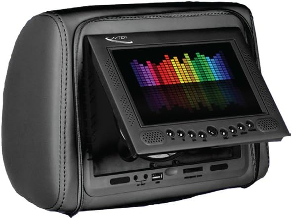 AVTEK AV-HD700A-B Vehicle Entertainment System, Head Rest High Resolution Monitor System (Black)