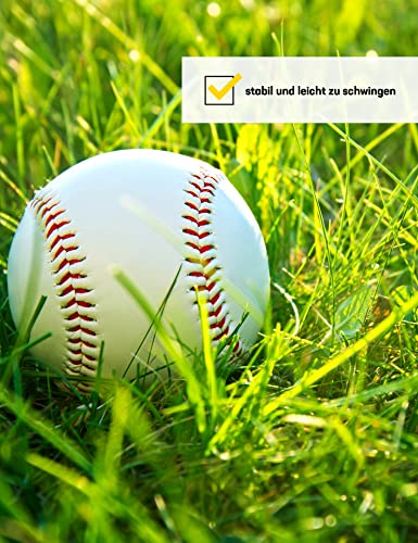 Foto von HIDETOSHI WAKASHIMA® Tokyo Baseballschläger aus rostfreiem, legiertem Stahl. Für Anfänger, Hobbyspieler und Profis geeignet, Länge: 28 Zoll (0,71 m), Gewicht: 980 g, in vielen Farben (Silber)