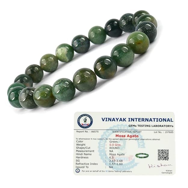 Image of Reiki Crystal Products Certified Natural Crystal Stone Round 10 mm Beads Bracelet for Men and Women | Reiki Charged Gemstone Jewellery Bracelet| Multiple Stone Variants Available