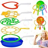 🌈 【Hochwertige Materialien】 Unsere Sprudelspielzeuge bestehen aus hochwertigem Kunststoff, sind ungiftig, geschmacklos, Sprudelstäbe sind nicht leicht zu verblassen, können mehrfach verwendet werden, leuchtende Farben, einfach zu bedienen und zu tragen. (Enthält keine Blasenlösung).