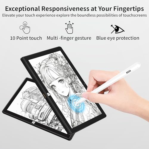 Image of BINTEC 10.1 Inch Windows 11 2-in-1 Thin and Light Dual-Camera Tablet